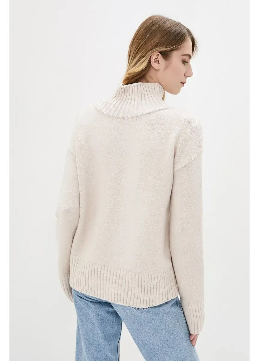 Молочный демисезонный свитер sw863 42-44 шампиньоны Sewel