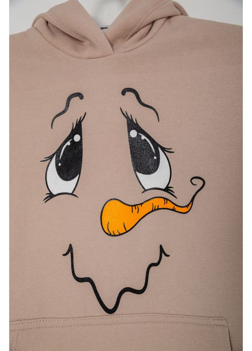 Худи десткий на флисе с принтом Снеговик Sport Line (361968136)