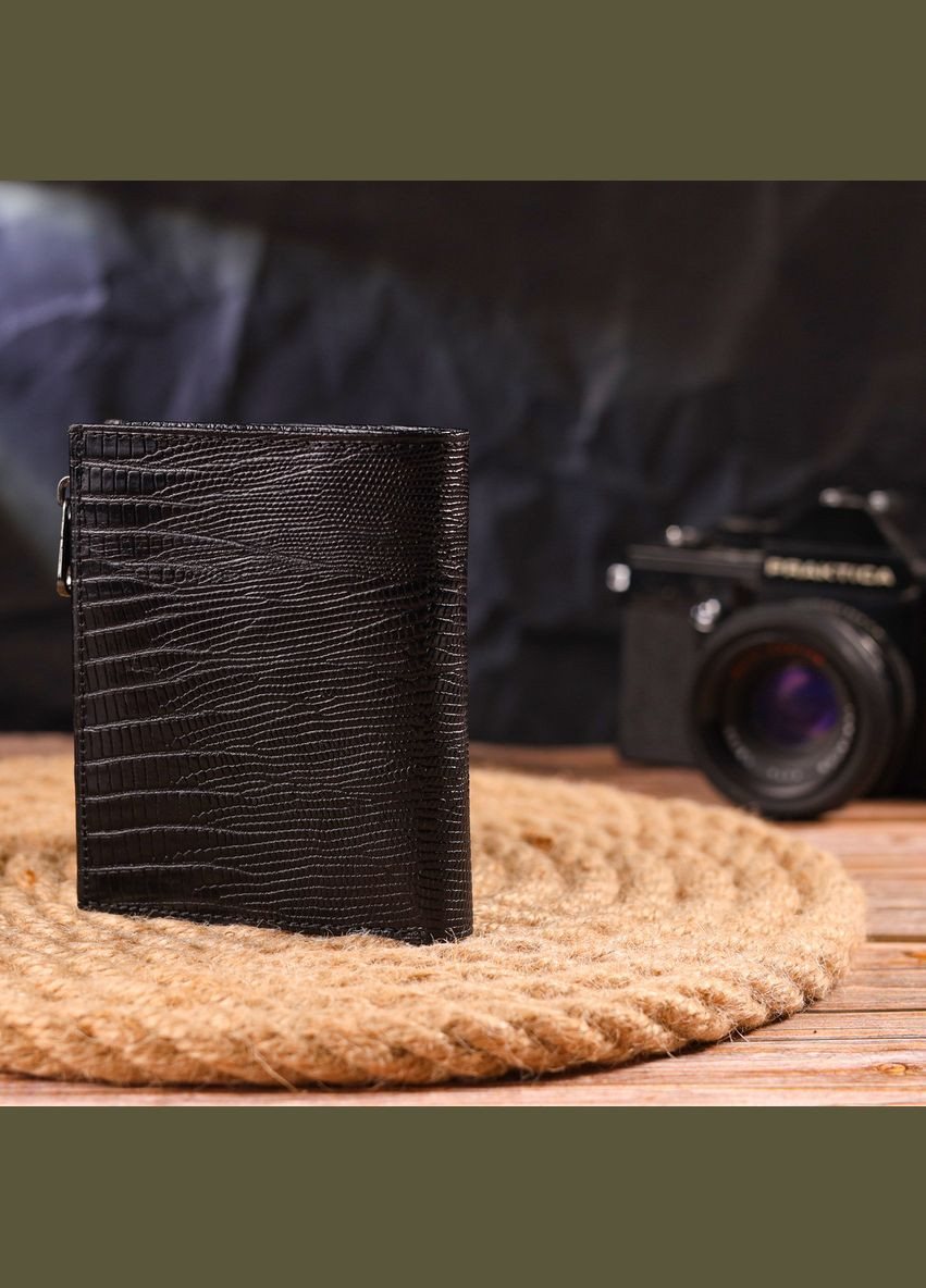 Фактурный вертикальный кошелек из натуральной кожи 21672 Canpellini (298569703)