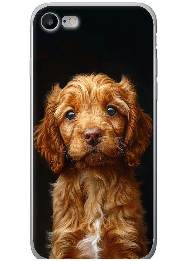 2D пластиковый чехол 'Cocker spaniel на черном фоне' для Endorphone apple iphone se 2020 (292315125)