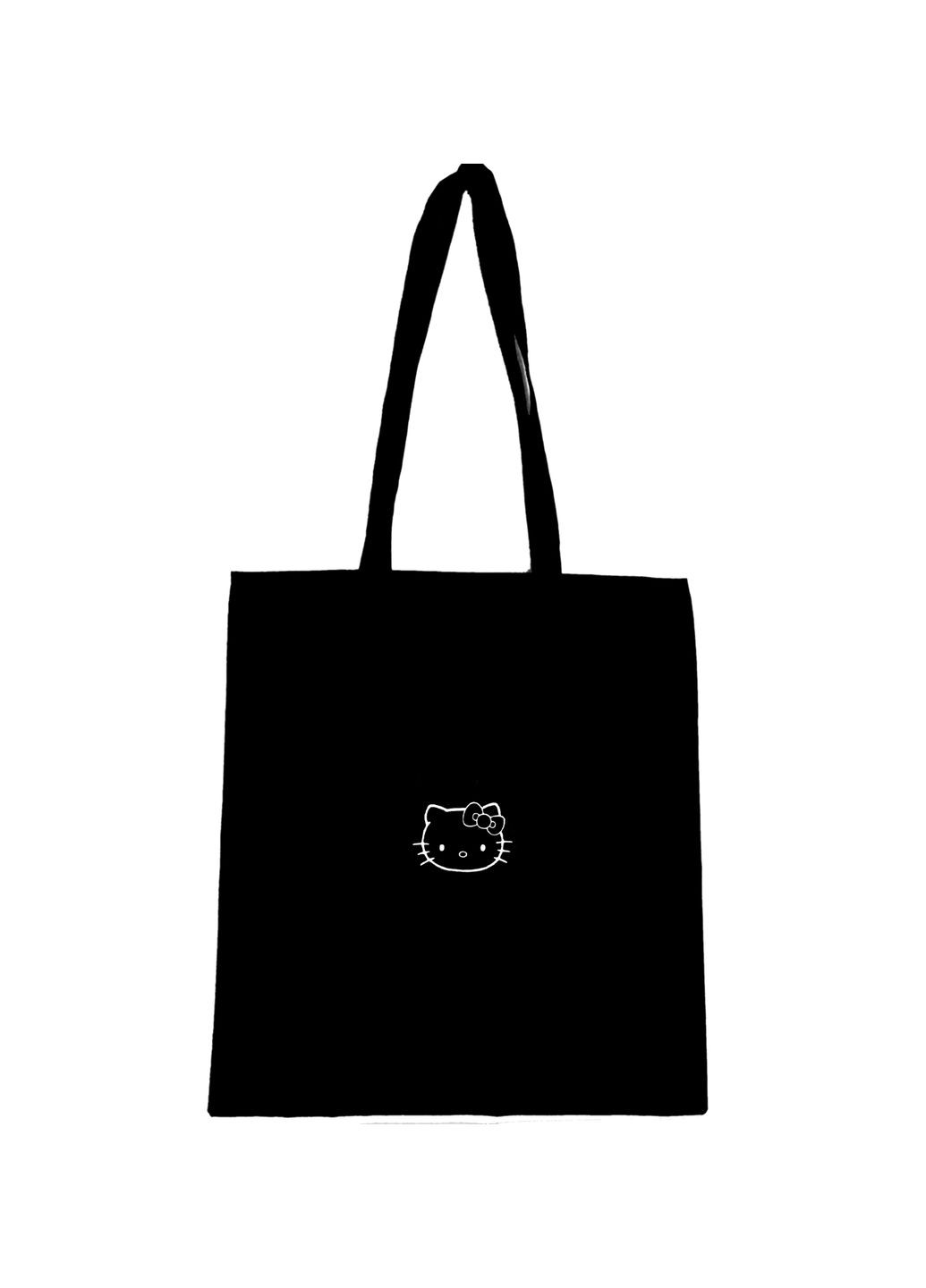 Эко сумка шоппер с Hello kitty, чорная Handmade (292713832)
