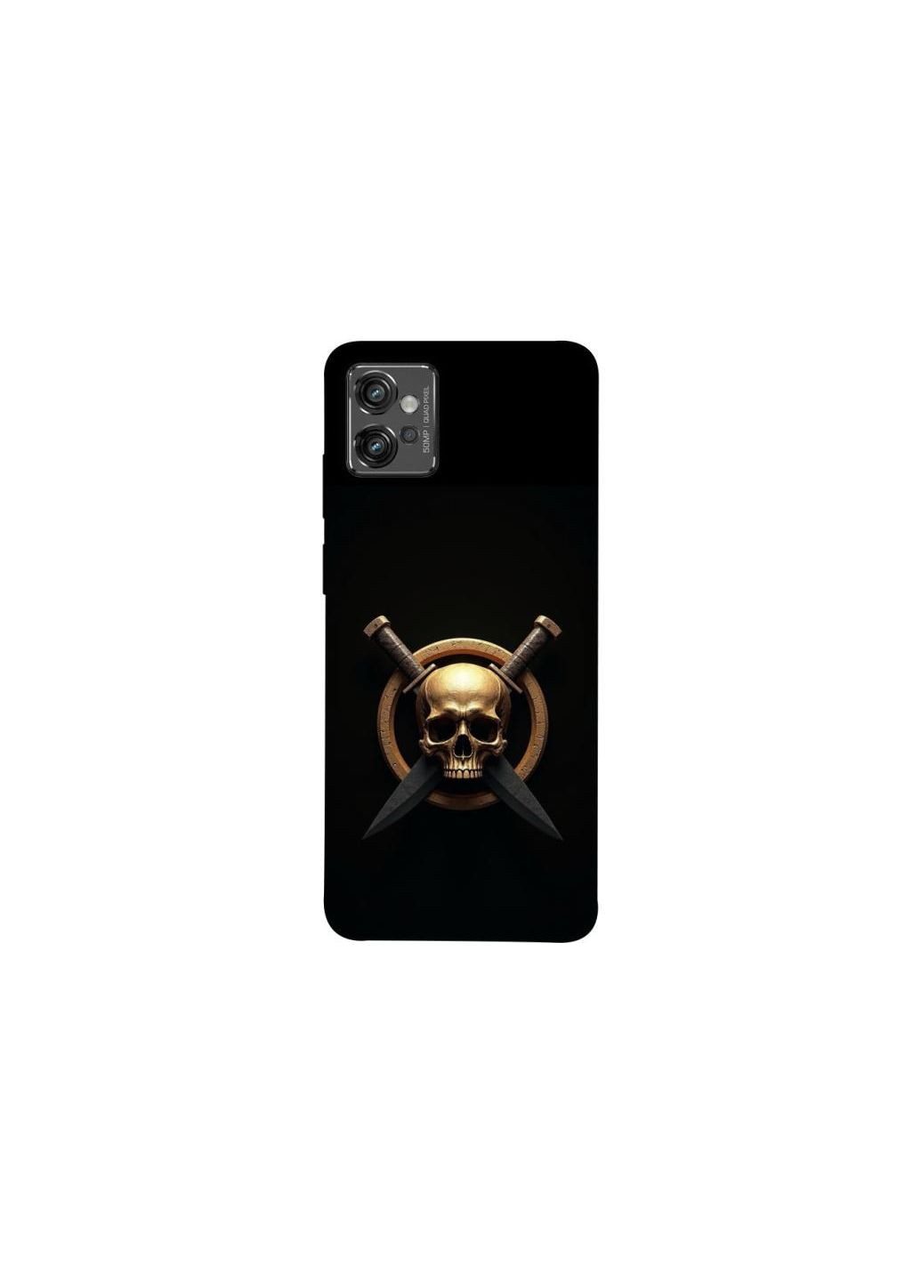 Чохол на Motorola Moto G32 Golden Skull Frontalka (354181188)