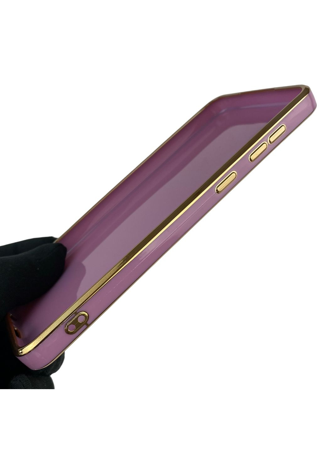 Чохол для Galaxy A02 SM-A022G з кільцем MagSafe із золотою окантовкою на самсунг а02 чорничний gs1 Samsung (366234895)