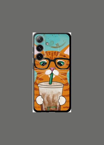 Чохол на Samsung Galaxy S24 Зеленоокий кіт в окулярах "4054b-3390-2448" Endorphone (362604455)