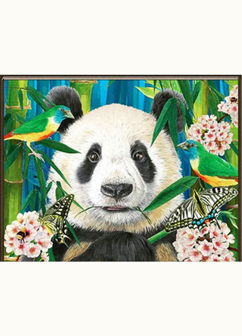Алмазная вышивка Рай для панды 30*40см Картины из алмазной мозаики панда квадратными стразами на подрамнике полная выкладка Strateg (313402426)