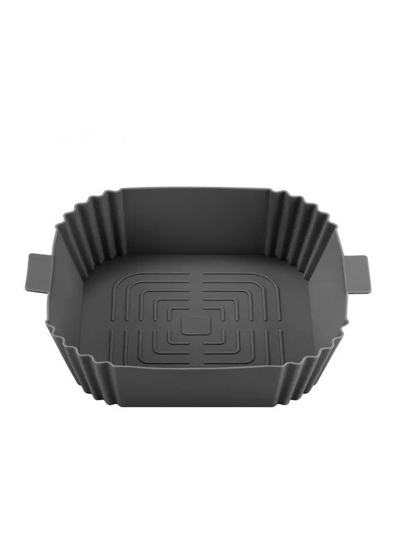 Форма в аерогриль квадратана силіконова 19316 20х20х5 см сіра No Brand (364957979)