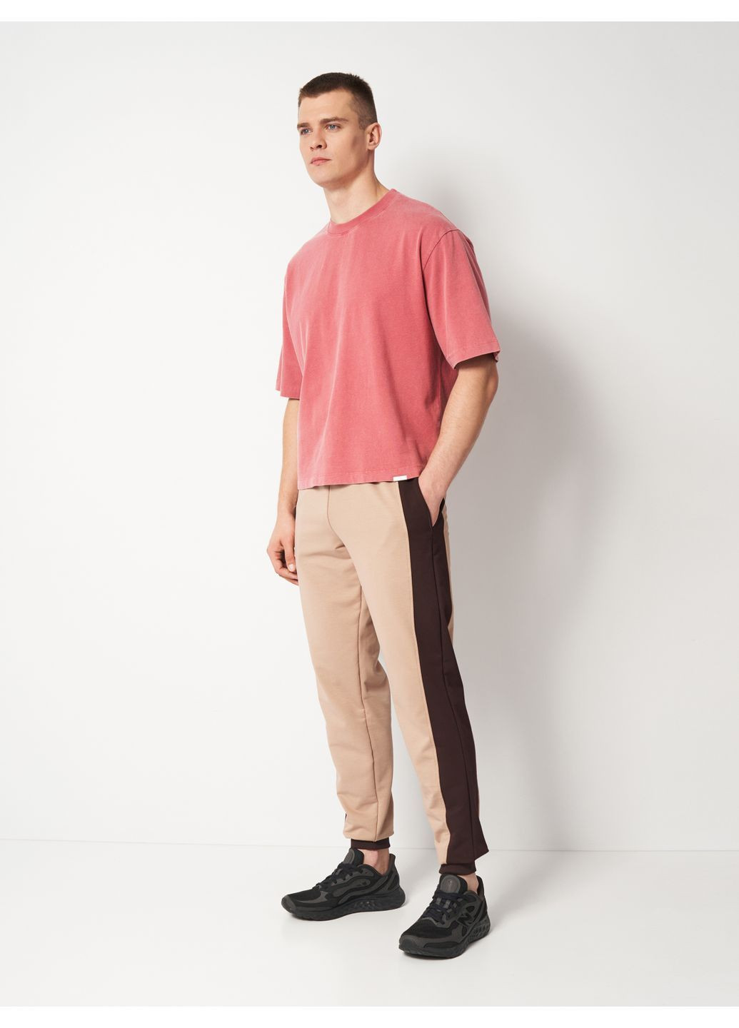 Коричневые спортивные, повседневный, кэжуал демисезонные джоггеры брюки Malta