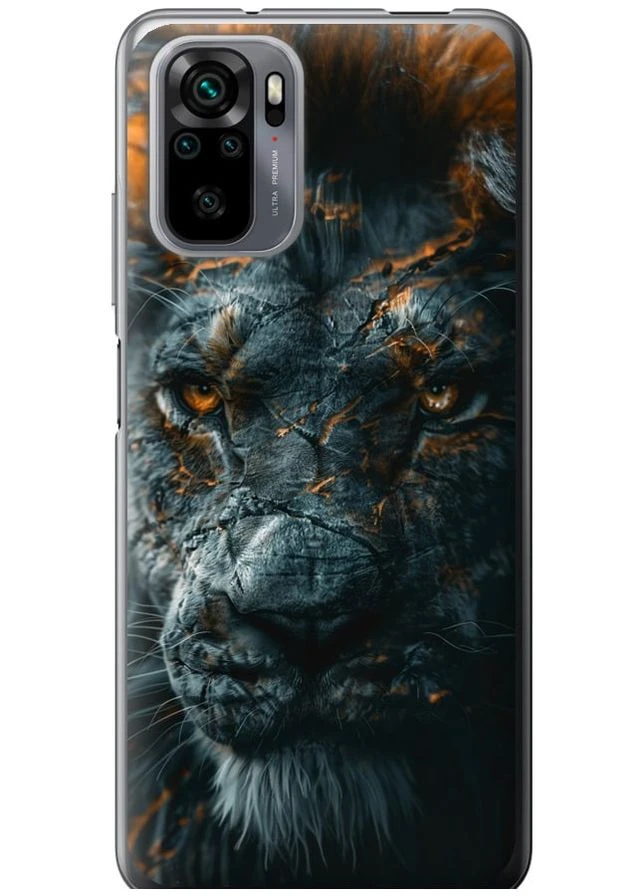 Силиконовый чехол 'Пламенный лев' для Endorphone Xiaomi Redmi Note 10S (297662058)