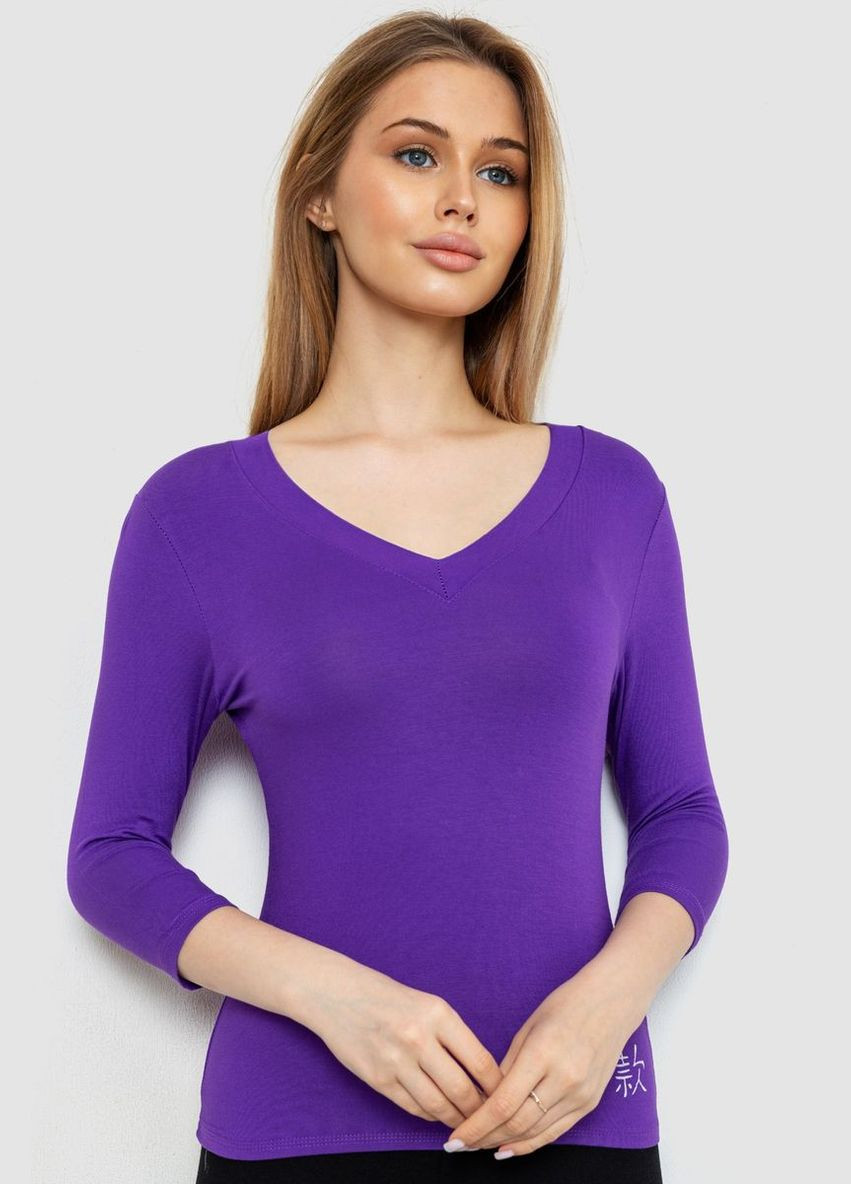 Женский лонгслив укороченный с рукавом 3/4 Ager 186R508 - (293849928)