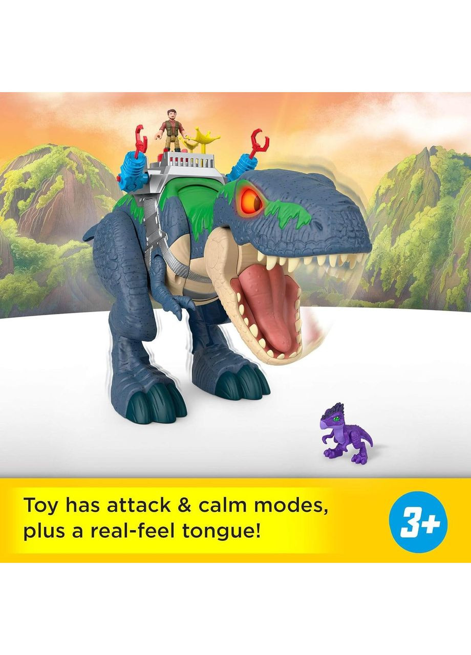 Інтерактивна іграшка Fisher-Price Imaginext Jurassic World Rebirth Dinosaur Playset T-rex Тиранозавр Рекс Fisher Price (371813512)