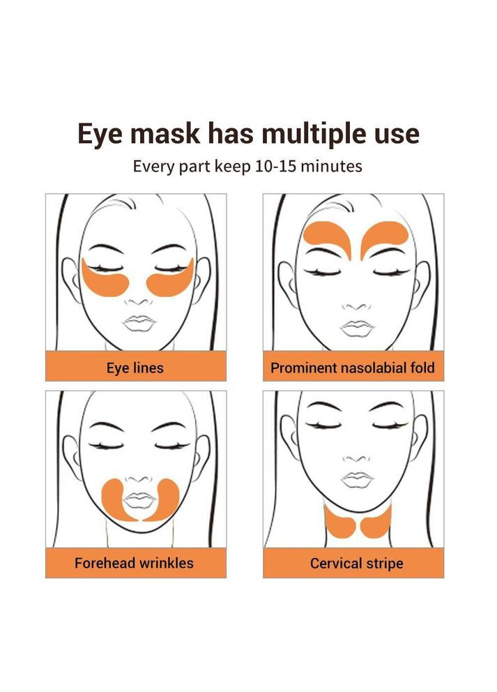 Освітлювальні гідрогелеві патчі від темних кругів із вітаміном C Vitamin C Hydra-Gel Eye Patches, 60 шт. LANBENA (317169496)