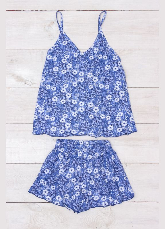 Светло-голубая комплект женский (топ+шорты) (p-10028) Носи своє 8336-002