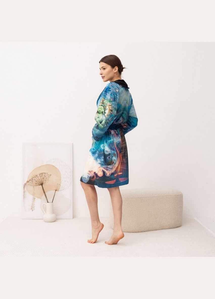 Халат женский из плюшевого велюра эксклюзивный Bharata 18352 2XL-3XL FlexDress (336873524)