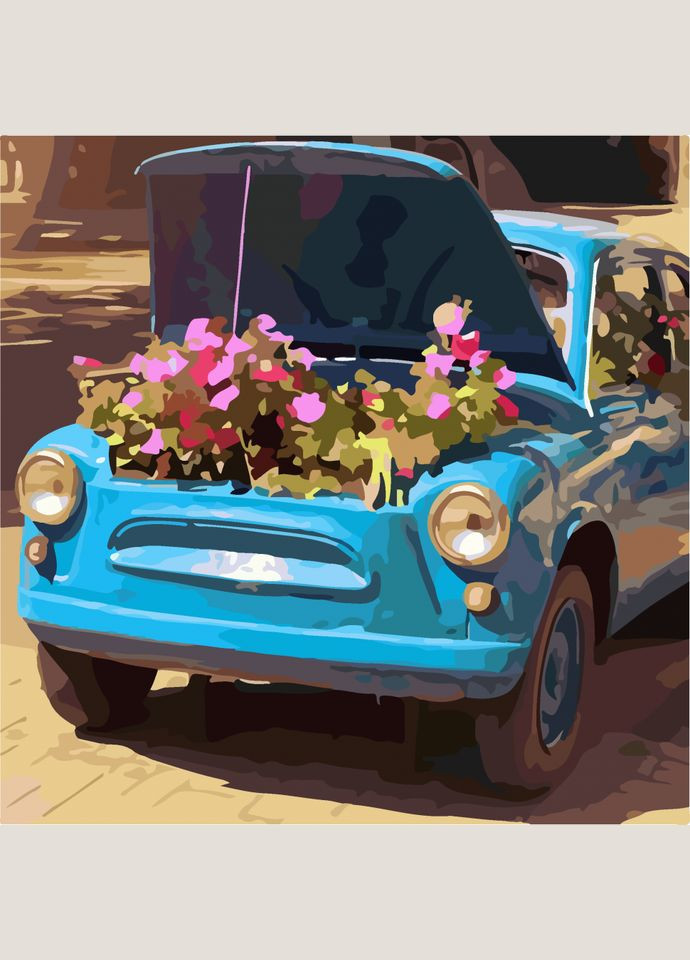 Картина по номерам. "Цветочное ретро" 40*40 см 10517-АС Art Craft (300174567)