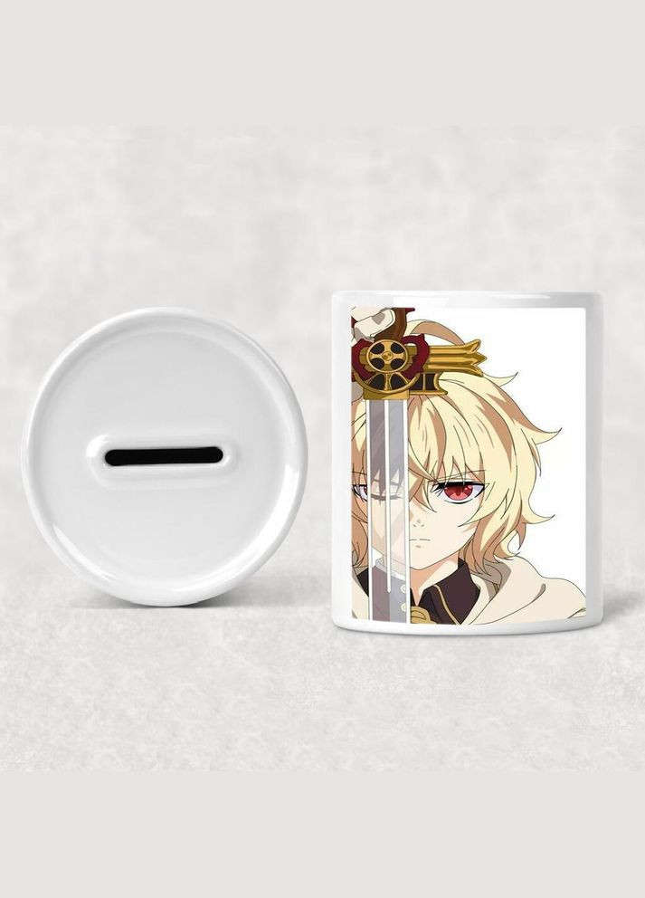 Копилка для денег Аниме Последний серафим #0010 белая керамическая No Brand (315045111)