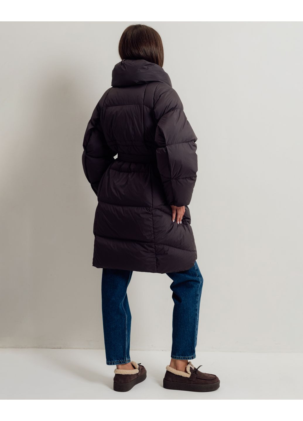 Темно-бордове зимнє Пальто зимове Clasna