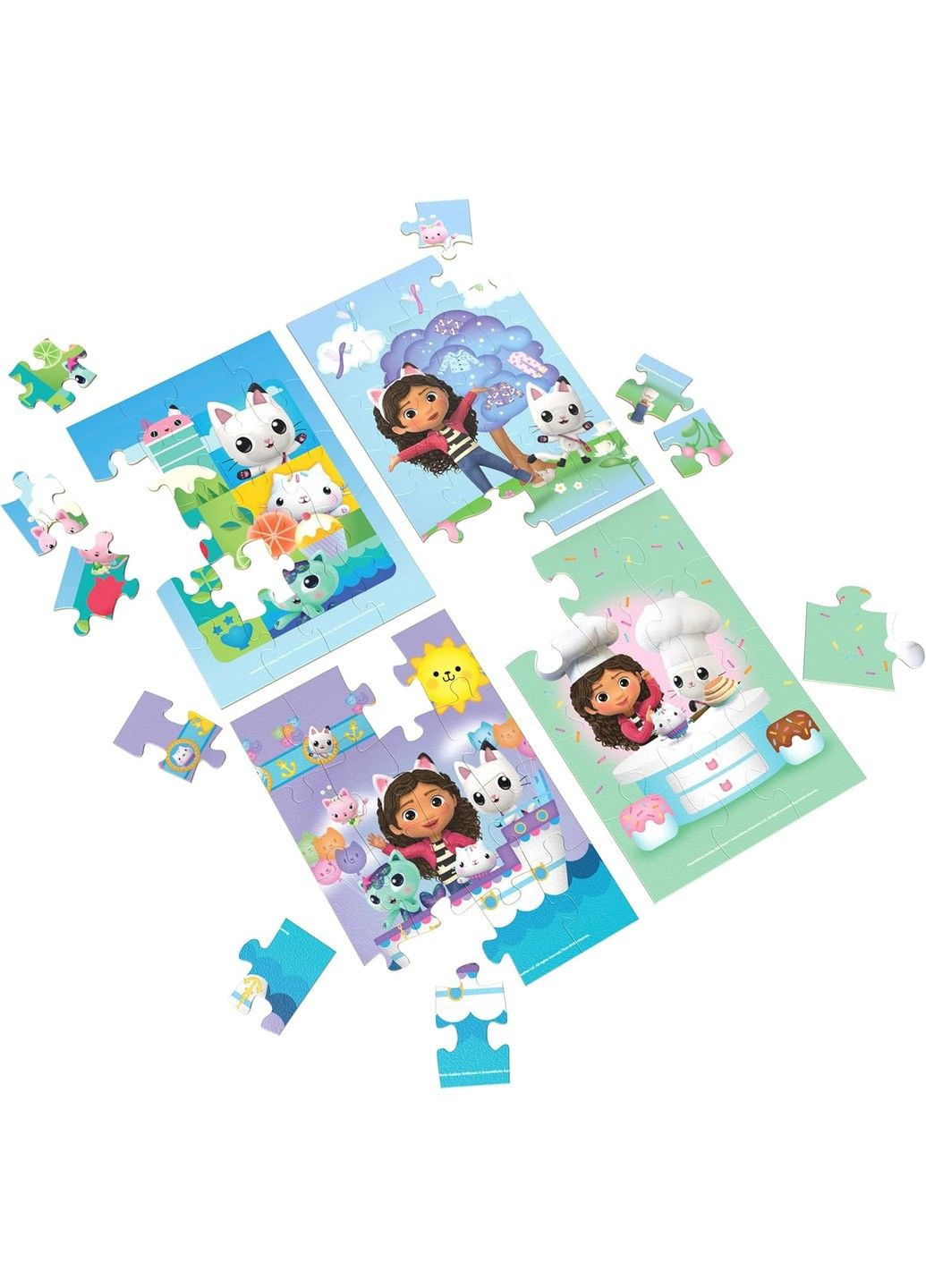 Пазл дерев’яний 4 в 1 «Ляльковий будиночок Габбі» Spin Master (360767977)