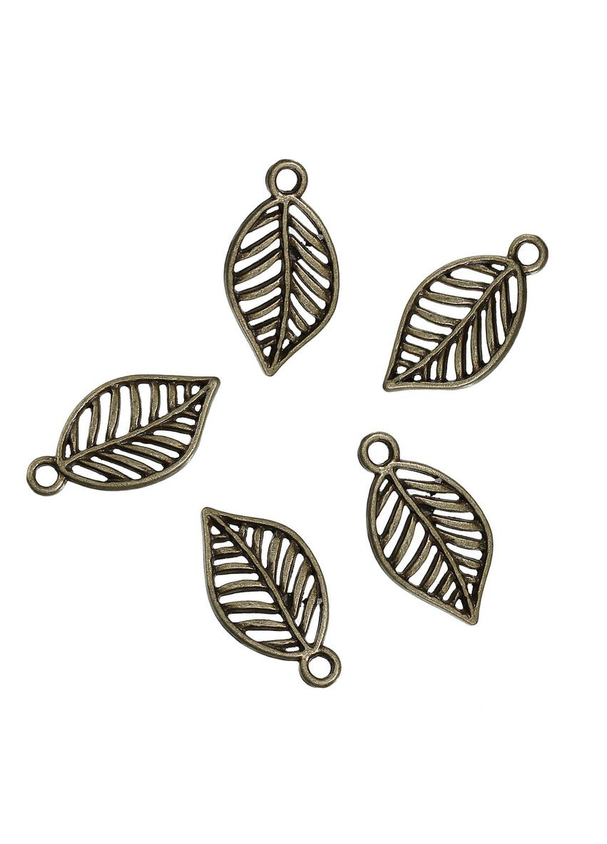 Подвески металлические Кулон лист Античная бронза 19 мм x 10 мм Finding (332055010)