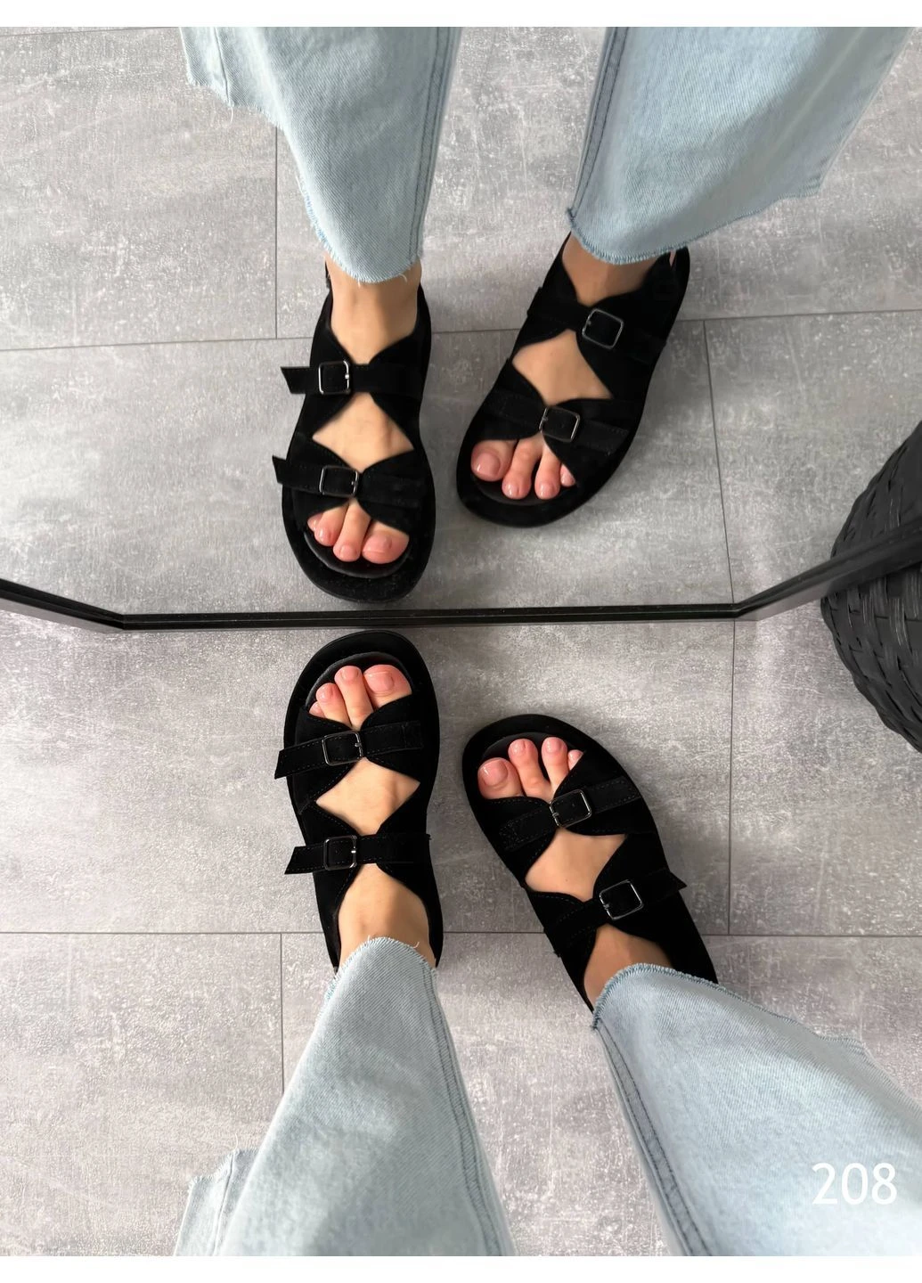 Замшеві босоніжки No Brand (399927444)