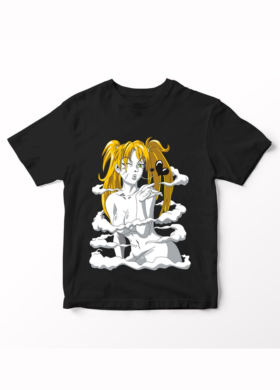 Черная футболка с аниме принтом наруто-72 No Brand