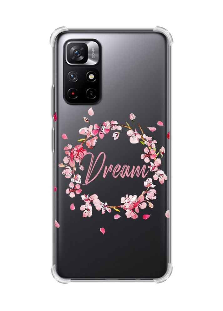 Чохол з потовщеними кутами на Xiaomi Redmi Note 11 5G:: Віночок з сакури (принт 284) Creative (360695521)