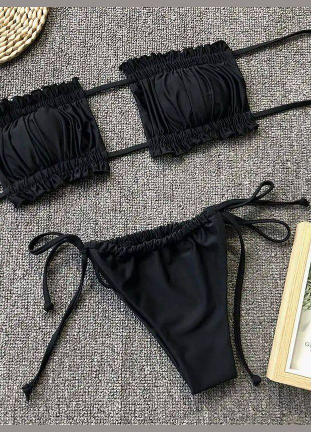 Чорний демісезонний купальник роздільний Україна UMButik