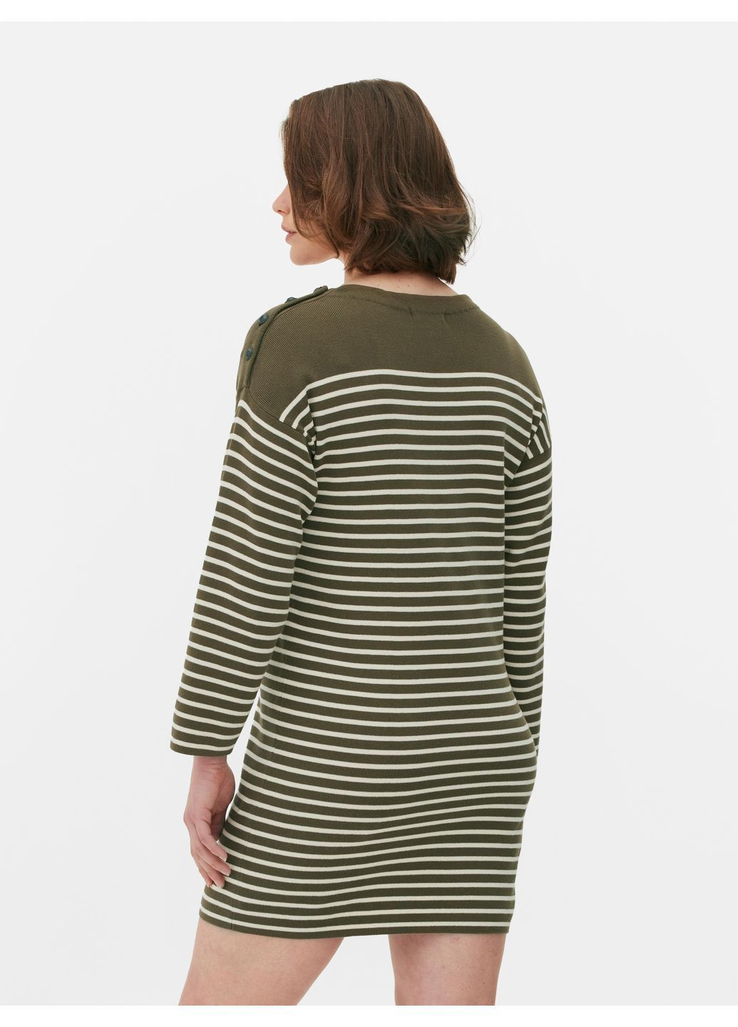 Оливкова (хакі) сукня демісезон,хакі в смужку, Primark