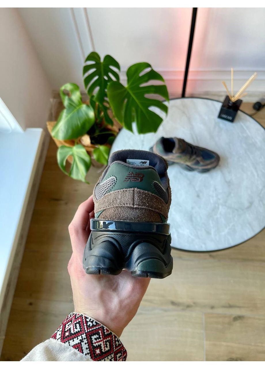 Коричневі Осінні кросівки чоловічі і жіночі new balance 9060 beef and broccol brown black | нью беланс 9060 коричневі чорні No Brand
