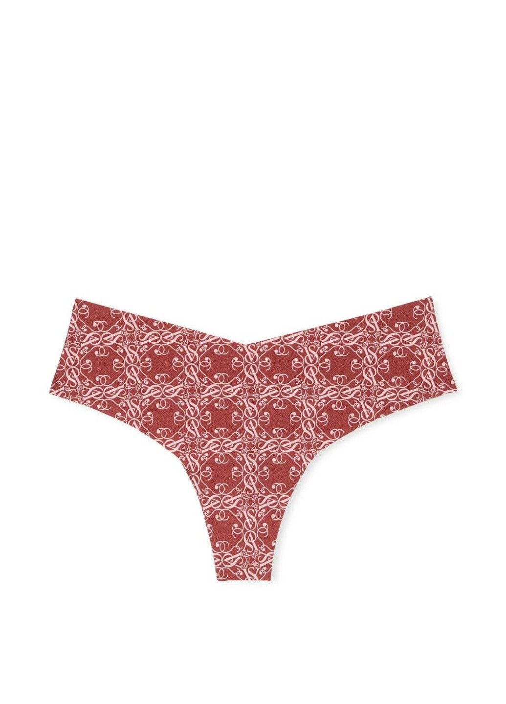 Трусики-стринги женские бесшовные No-Show Thong Panty коричневые Victoria's Secret (330829537)