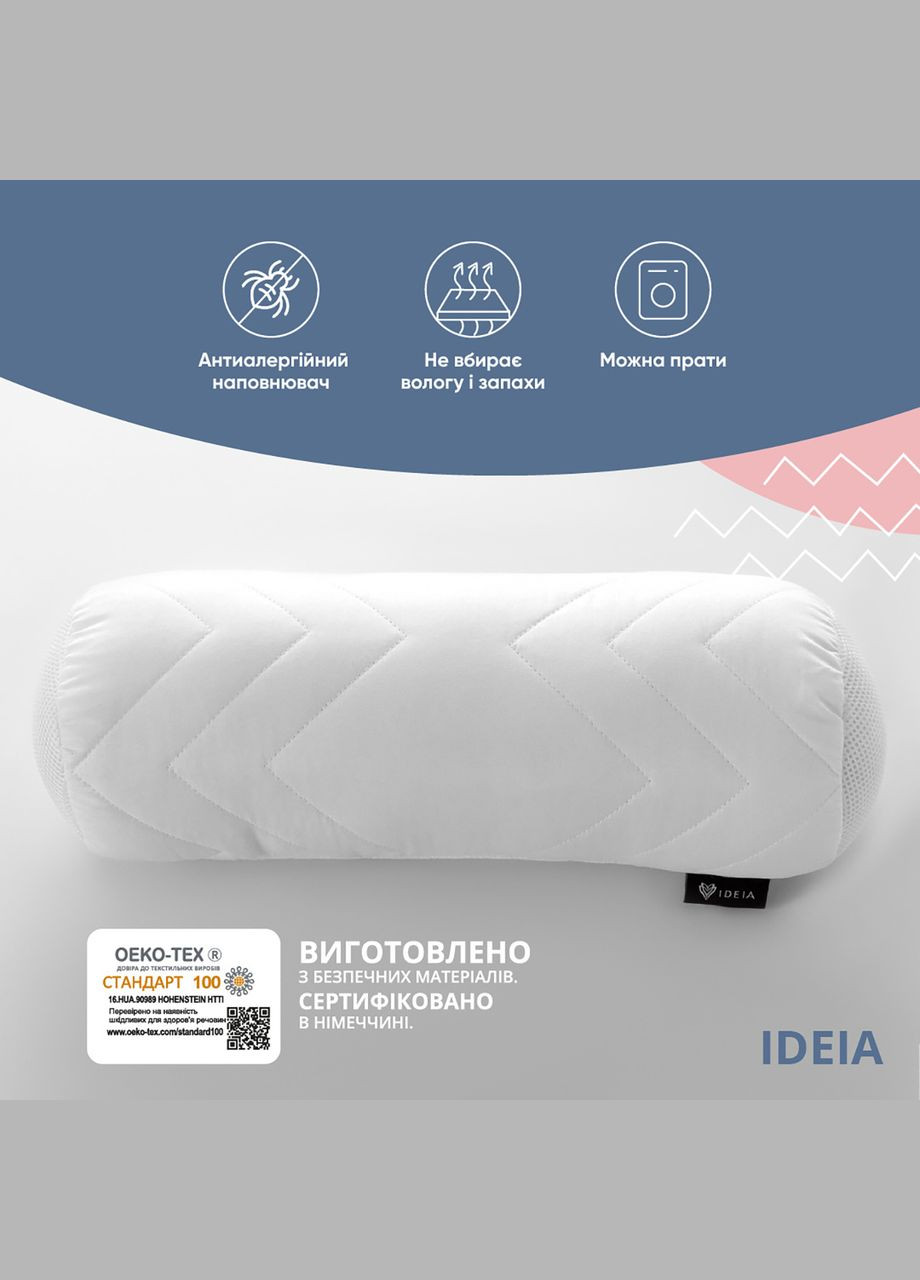 Подушка-валик белая 15x40 см. NORDIC COMFORT 8-34691 IDEIA (316080246)