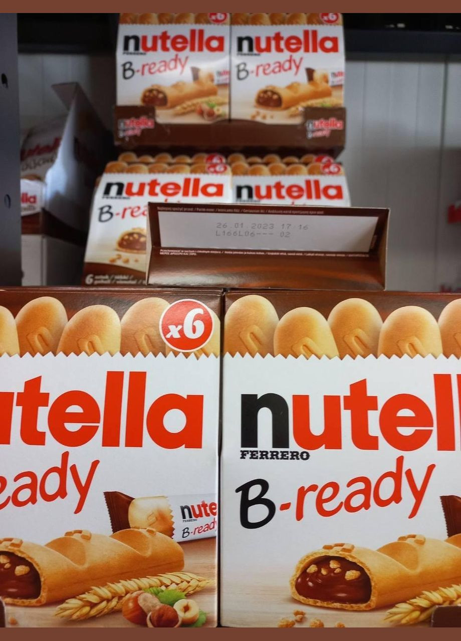 Батончики 🌰 Nutella "Bready" 6шт. 132 гр. Німеччина Ferrero (346049893)