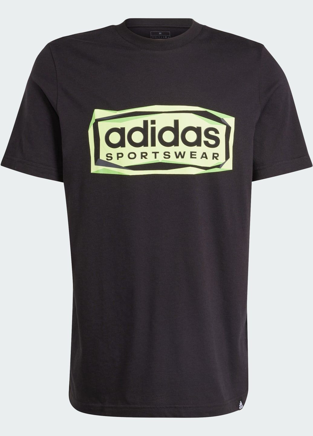 Черная футболка folded sportswear graphic adidas