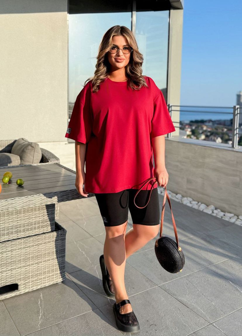 Жіноча однотонна футболка оверсайз Selim-tekstil - (340459786)