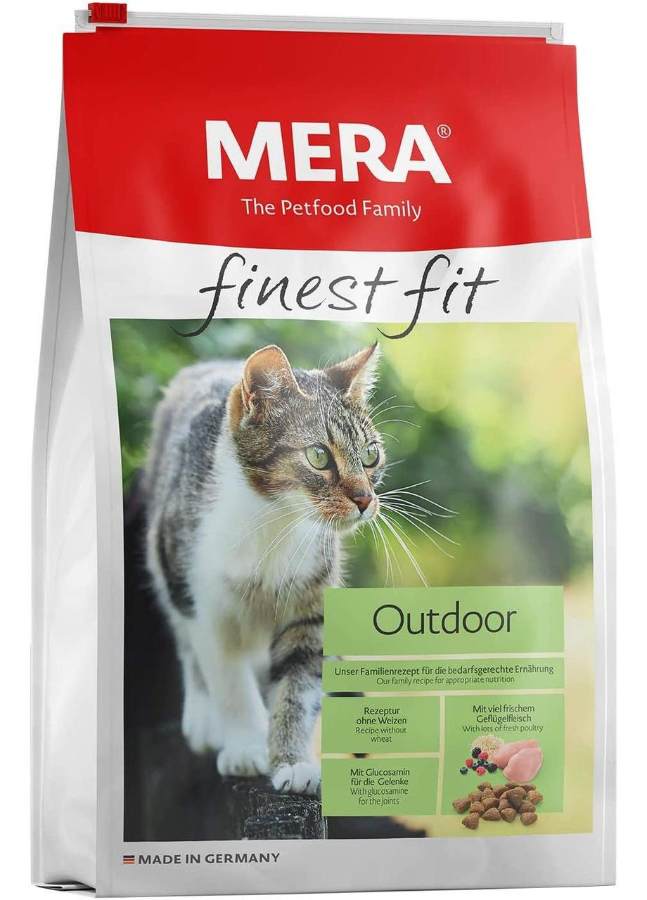 Полноценный сухой корм для активных и гуляющих на улице кошек Finest Fit Outdoor 10 кг (4025877337451) Mera (307981348)
