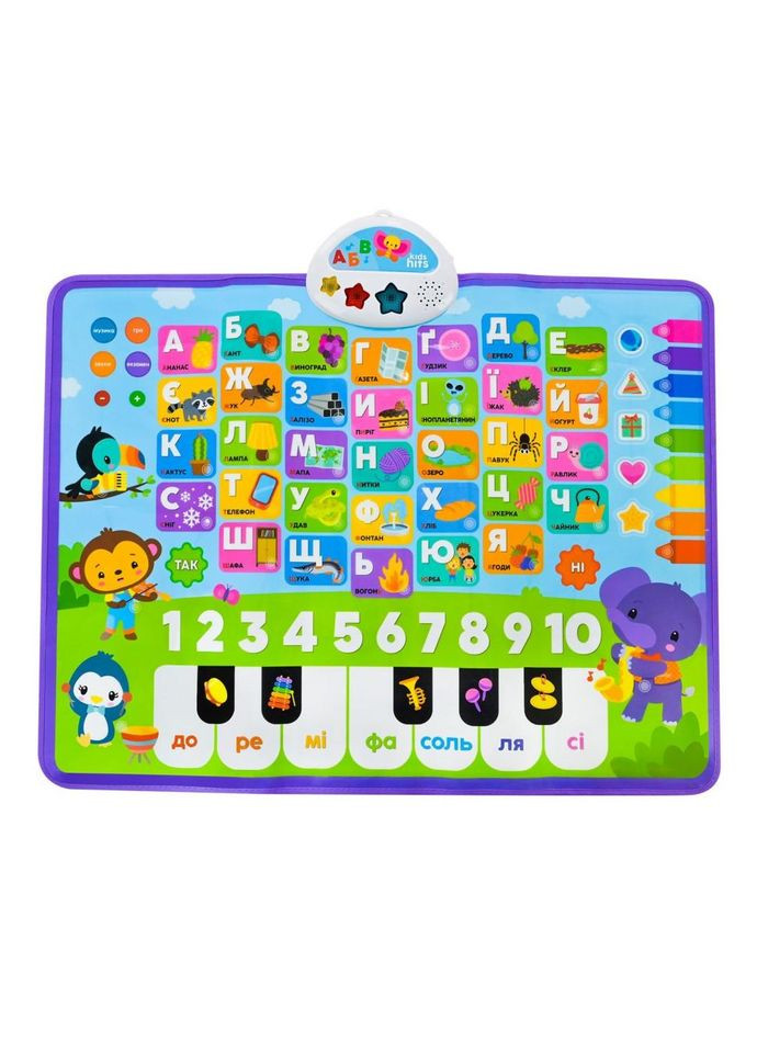 Дитячий обучаючий плакат "Перші знання" KH07/001 українська мова 45 х 60см No Brand (330607152)