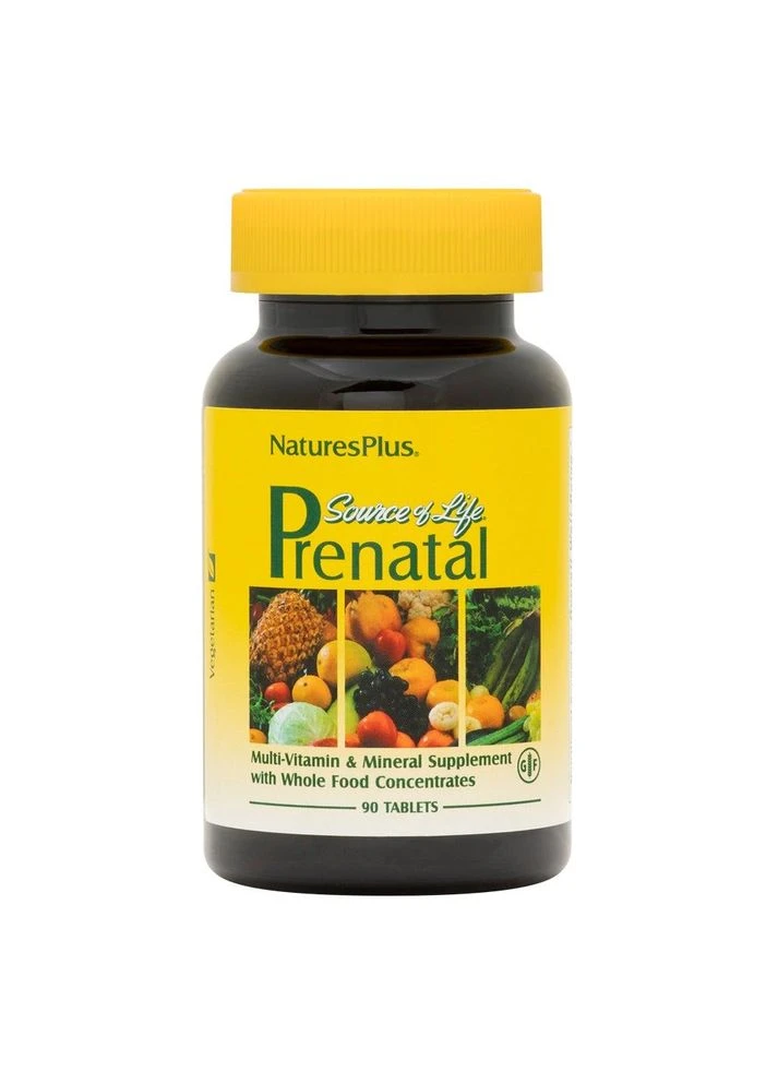 Мультивітаміни для вагітних, Source of Life Prenatal,, 90 таблеток Nature's Plus (394182006)