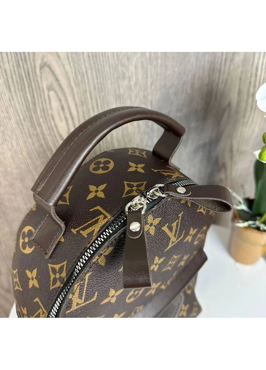 Детский рюкзак экокожа малый 20х24х9 см коричневый для девочек No Brand (398479524)