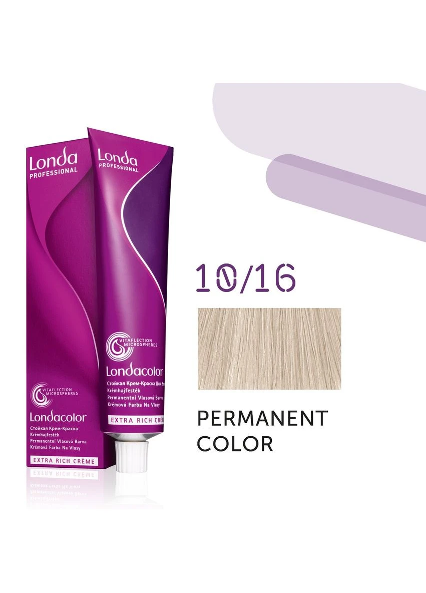 Краска для волос Color Permanent Professional 10/16 яркий блонд пепельно-фиолетовый Londa (301511503)