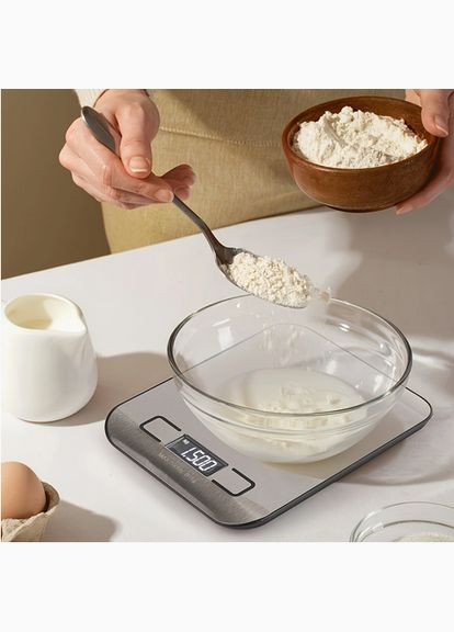 Электронные кухонные весы с металлической платформой 5кг/1г с LCD экраном ER-451 No Brand (328089325)