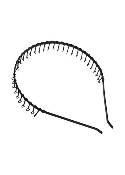 Металлический обруч для волос с частыми зубцами гребешком черный No Brand (337353565)