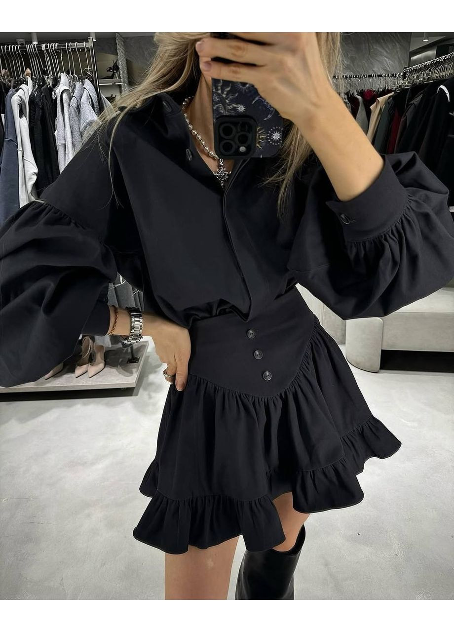 Костюм (сорочка, спідниця), колір Чорний No Brand (361245794)