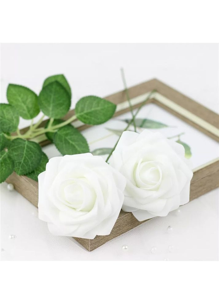 Набір 2 шт гумка Біла Троянда 7 см Fashion (368772078)
