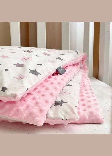 Покривало для дитячого ліжечка 76х96 см в коляску Рожевий (П4К-al-manyunya-001-04) No Brand (316230996)