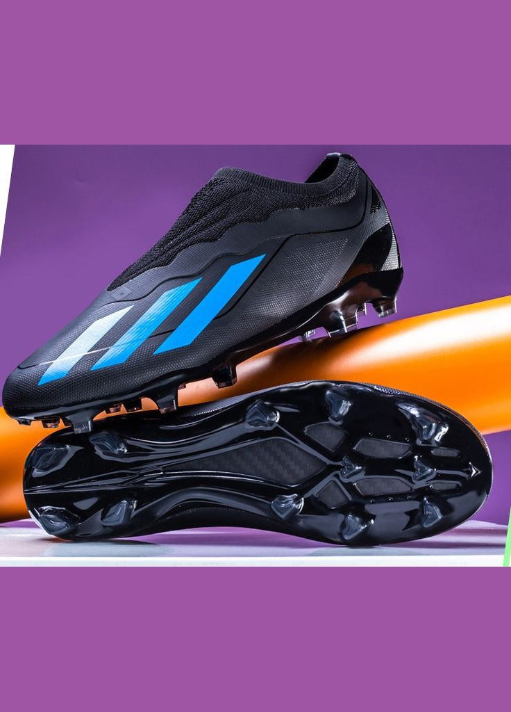 Черные футбольные бутсы No Brand без шнурков