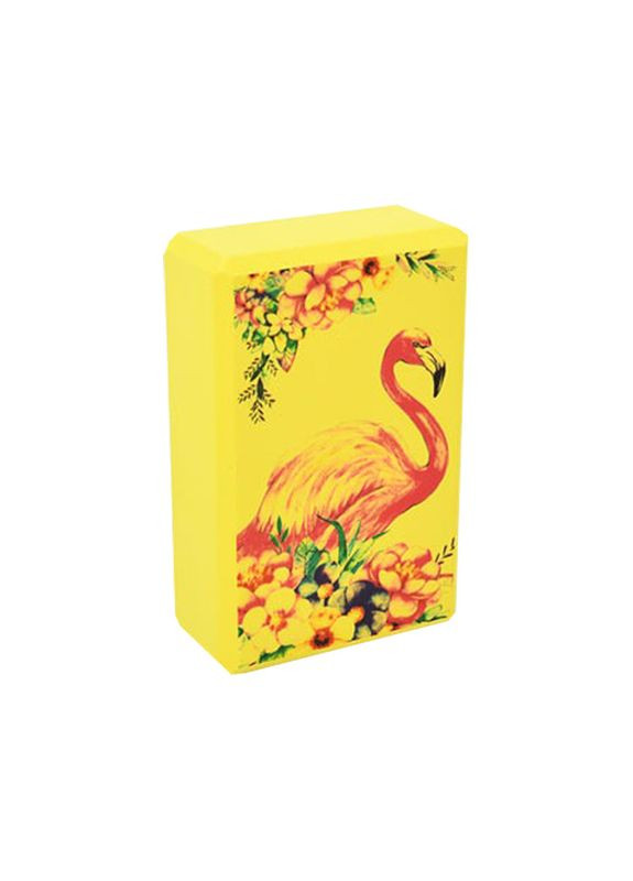 Блок для йоги "Фламінго" MS 0858-13(Yellow) EVA 23 х 15 х 7,5 см Bambi (336037800)
