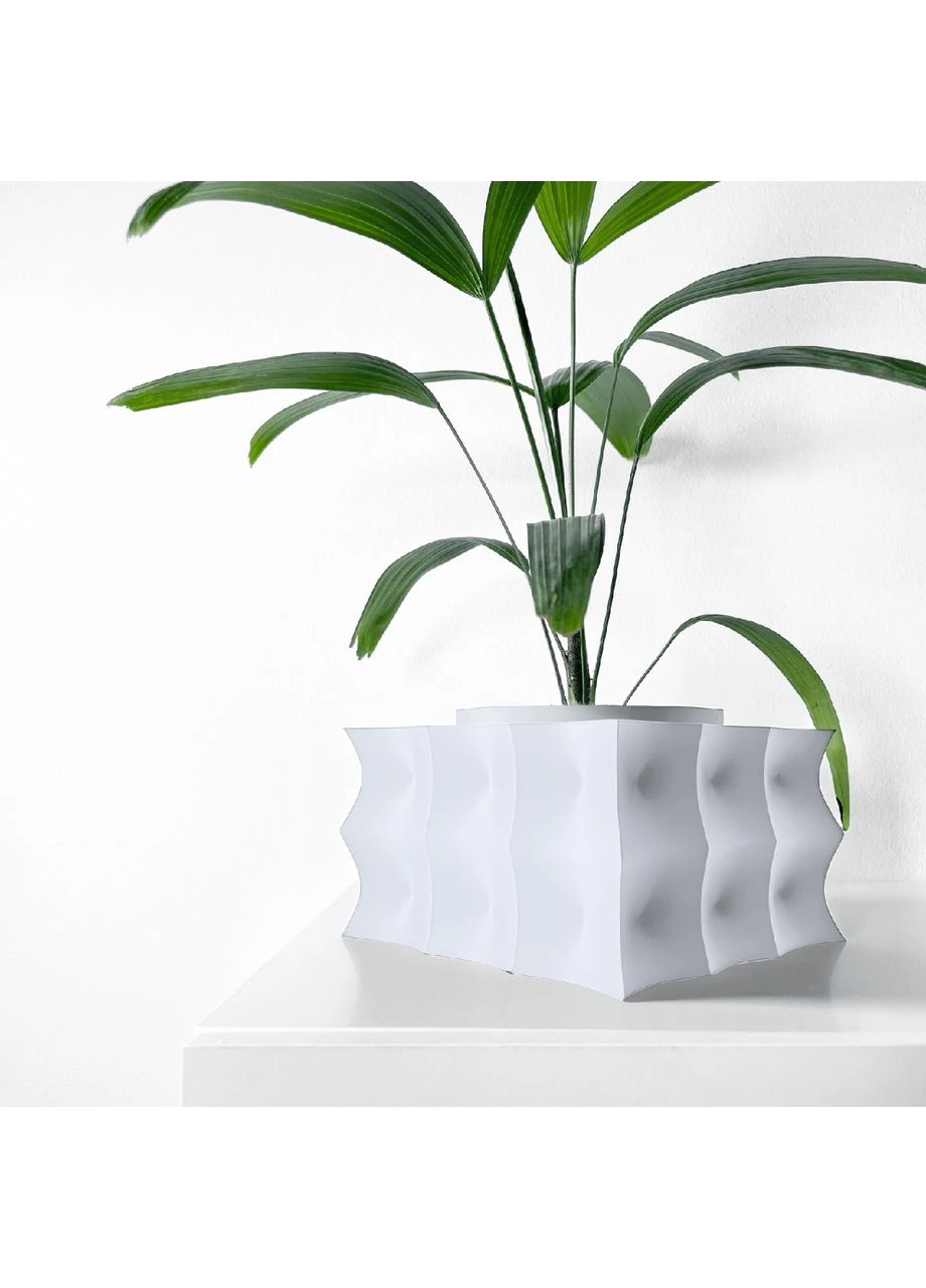 Квітковий горщик 3d Bloomex Квадрат 19 x 14 cm, Колір Білий 3D Lux Studio (389600306)