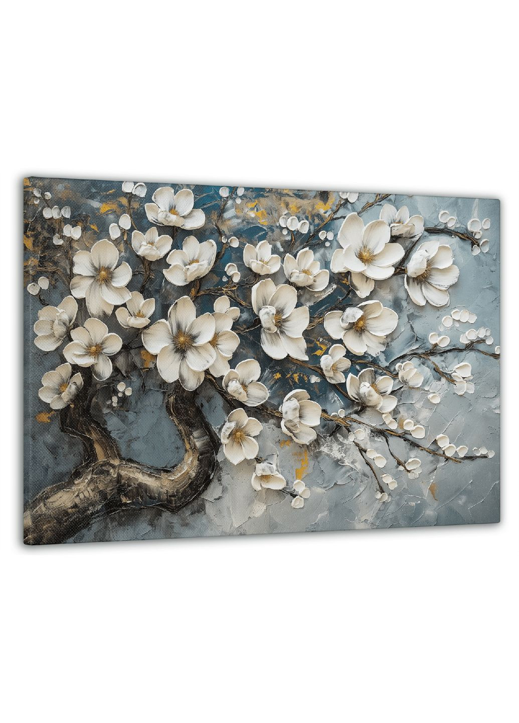 Картина на стену в гостиную/спальню с 3D-эффектом "Нежность цветущего дерева" 60x100 см MN10164 Mako (373272962)