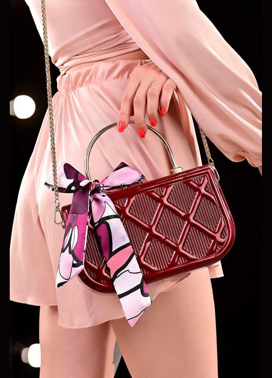 Сумка клатч жіноча бордова код 7-21233 PTR No Brand (317769536)