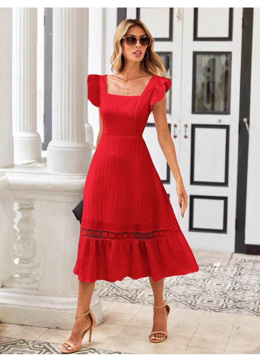 Красное платье SHEIN