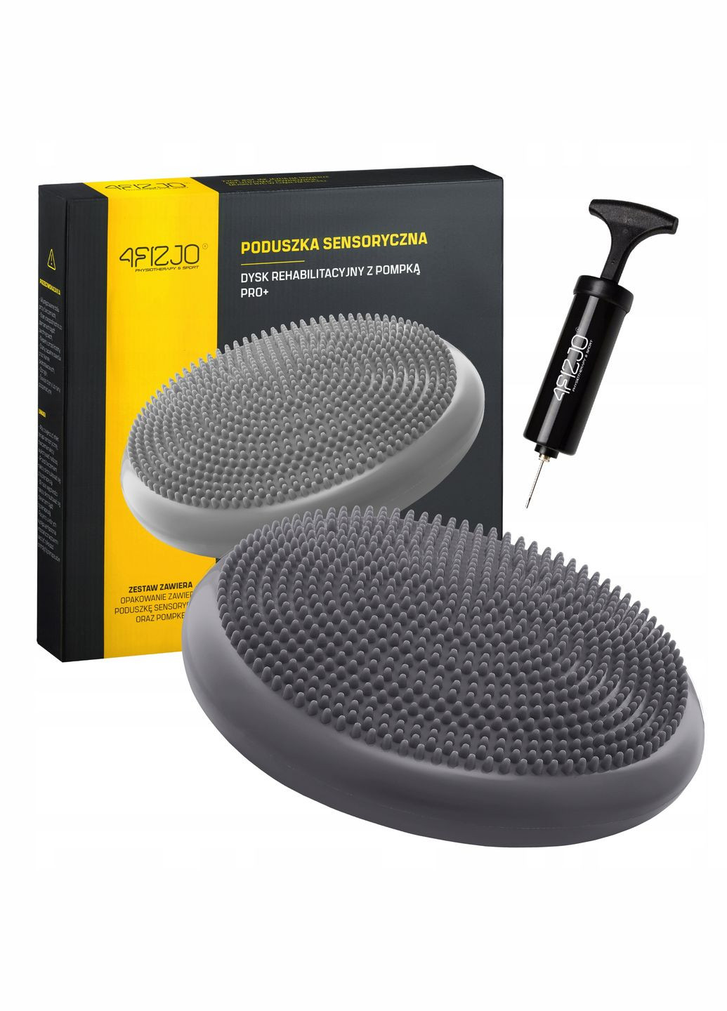 Балансировочная подушка-диск PRO+ 33 см сенсомоторная, массажная Grey () 4FIZJO P-5907739314475 (345712757)